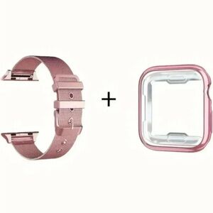 Pink Milanese Mesh Apple Watch Band